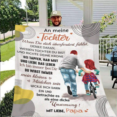 Divesart - Decke vom Vater an die Tochter - "Ich freue mich über jeden Moment mit dir"