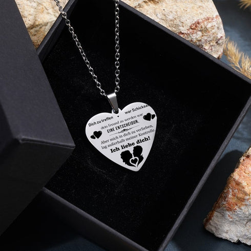 Liebe regiert die Welt - Herzanhänger graviert für einen geliebten Menschen