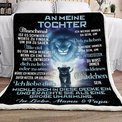 "An meine Tochter" Decke - Lion