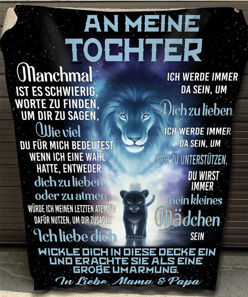 "An meine Tochter" Decke - Lion