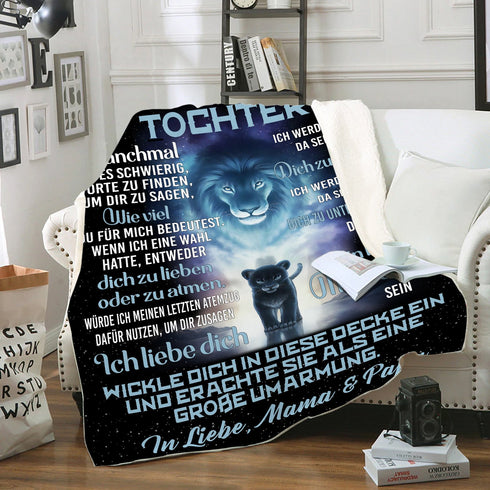 "An meine Tochter" Decke - Lion