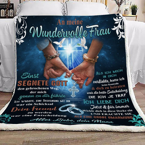 "An meine Frau" Decke - Kreuz