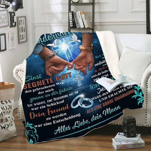 "An meine Frau" Decke - Kreuz