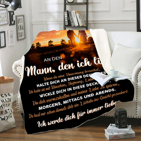 "An meine Mann" Decke - Gelassenheit
