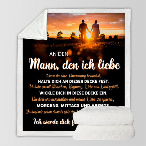 "An meine Mann" Decke - Gelassenheit