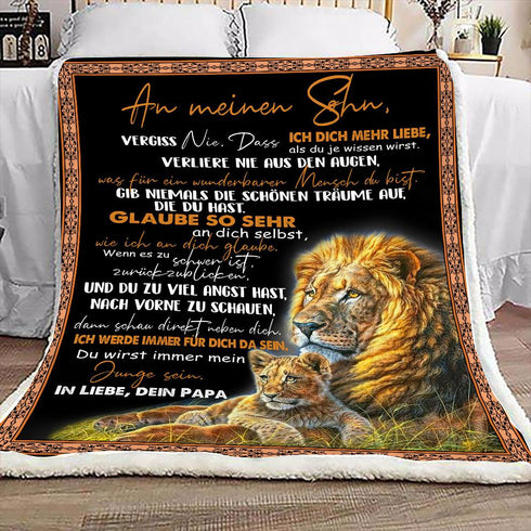 "An meinen Sohn" Decke - Lion