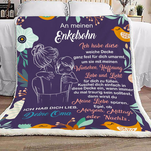 "An meine Enkelsohn" Decke - Umarmung