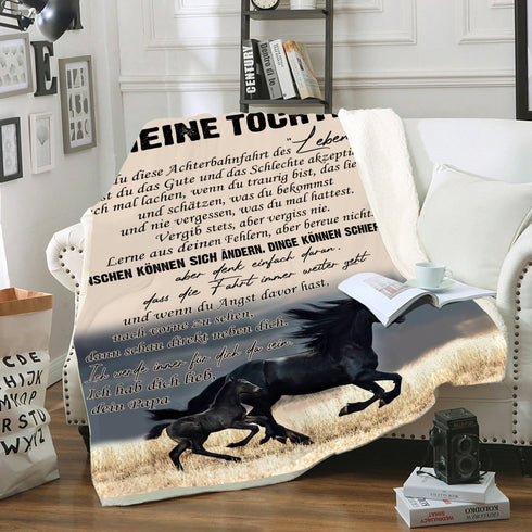 "An meine Tochter" Decke - Hengst