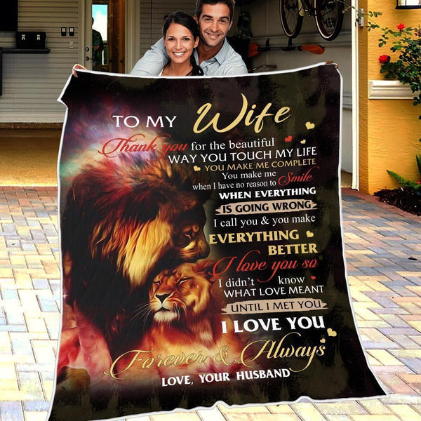 Husband to wife - i love you so - blanket - DivesArt LLC