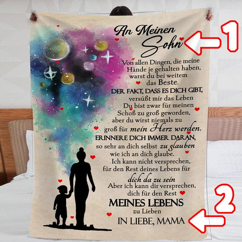 Divesart - Decke von Mutter zu Sohn - "Farbwelt"