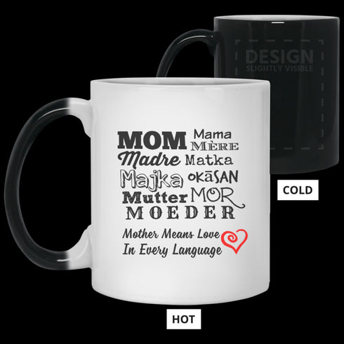 Mother Means Love In Every Language Mug Gift For Mom