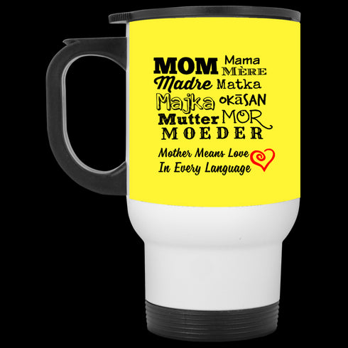 Mother Means Love In Every Language Mug Gift For Mom
