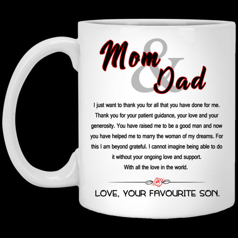 Awesome Gift For Your Parents Thank You For Your Love Mug - Famh