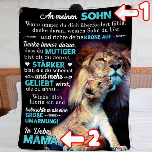 Divesart - Decke von Mutter zu Sohn - "Ein kleines aber mutiges Herz"