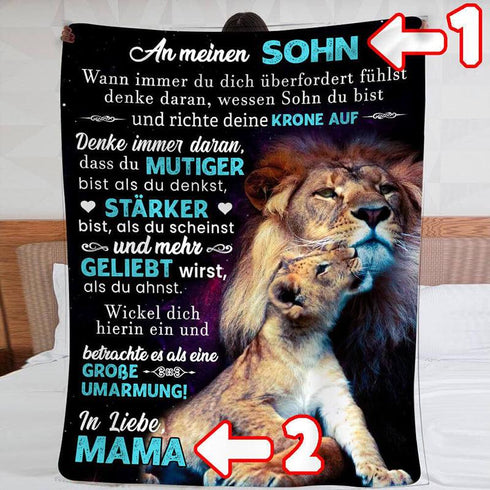 Divesart - Decke von Mutter zu Sohn - "Ein kleines aber mutiges Herz"