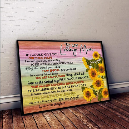 In The World Full Of Roses You Are A Sunflower - Gift For Mom , Gift For Family , Gift For Home Decor - Horizontal Canvas Matte Canvas Wall Art