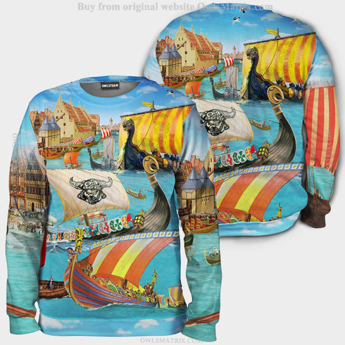 Viking Sail Let War - Hoodie - HOOD04NVC140921