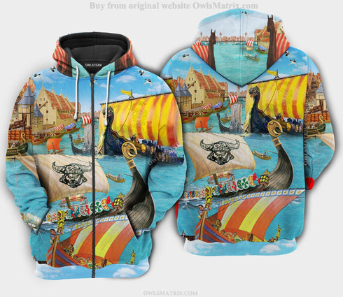 Viking Sail Let War - Hoodie - HOOD04NVC140921