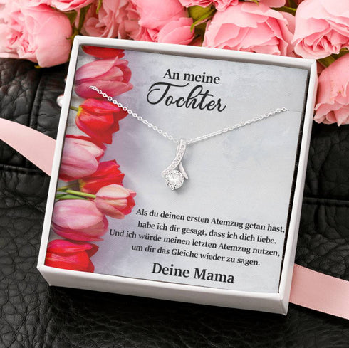 "An meine Tochter" Halskette - Tulpen