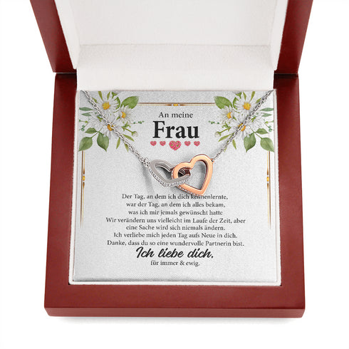 "An meine Frau" Halskette - Gänseblümchen