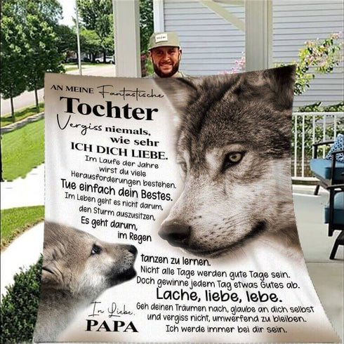 Divesart - Decke vom Vater an die Tochter - "Du bist die ganze Welt für mich"