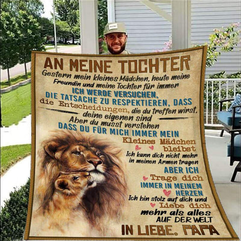 Divesart - Decke vom Vater an die Tochter - "Freue dich jeden Tag"