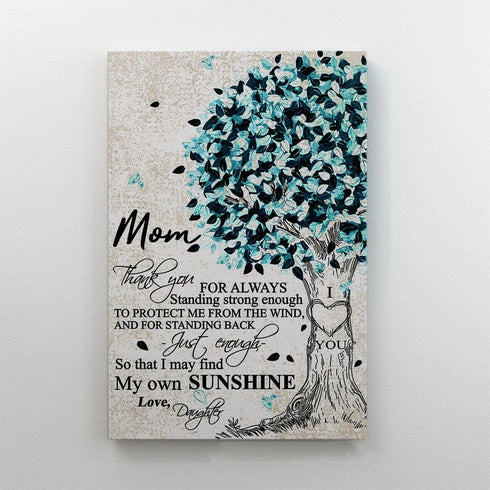 To My Mom Thank You - Gift For Mom For Mother's Day, Best Idea For Home Decor For Family - Matte Canvas Premium Wall Art Canvas