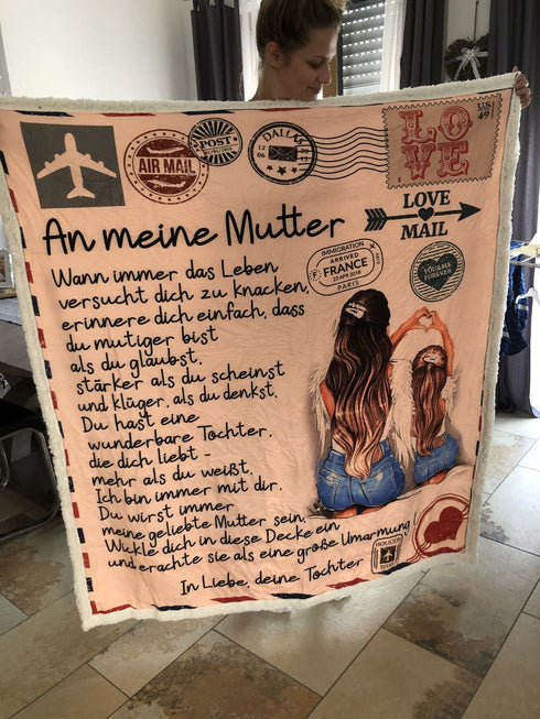 "An meine Mutter" Decke - Postkarte