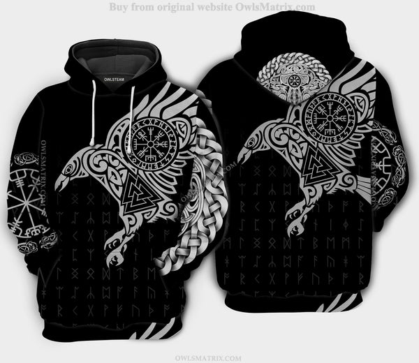 Viking Warrior Blood And Raven - Hoodie - HOOD05NVC140921