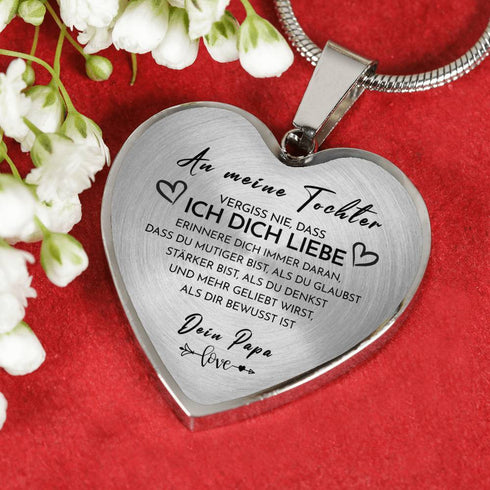 Divesart - Herz Halskette - An meine Tochter von Papa