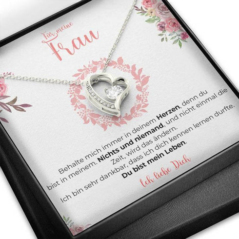 Weißgold Halskette Spezial - An meine Frau