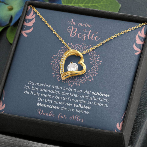 Divesart - Weißgold-Halskette - An meine Bestie