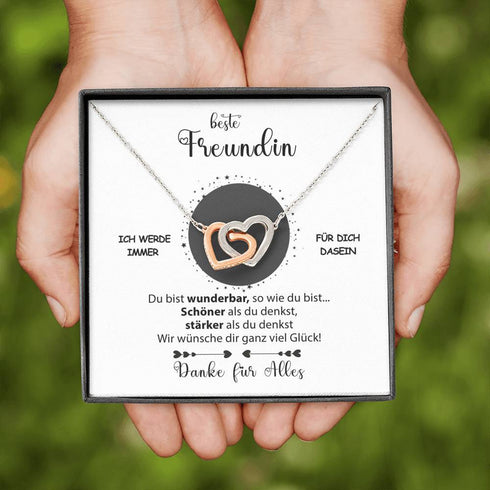 Divesart - Herzen Halskette - An meine beste Freundin