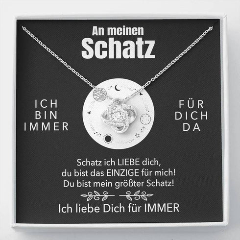 Weißgold Halskette - An meinen Schatz - Ich liebe Dich