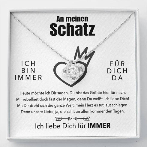Weißgold Halskette - An meinen Schatz - Für Immer