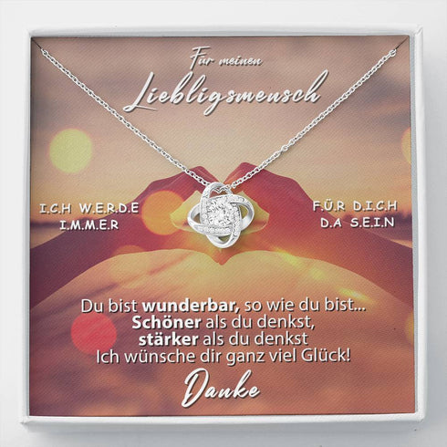 Divesart - Weißgold Halskette - Für meinen Lieblingsmensch