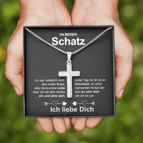 Divesart - Edelstahl-Halskette - An meinen Schatz