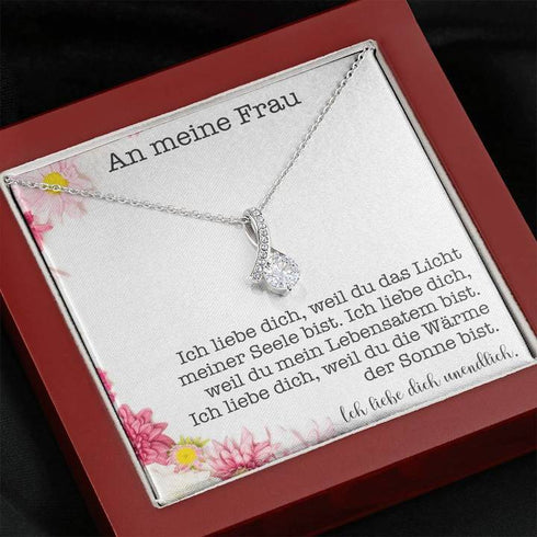 Weißgold Halskette - An meine Frau