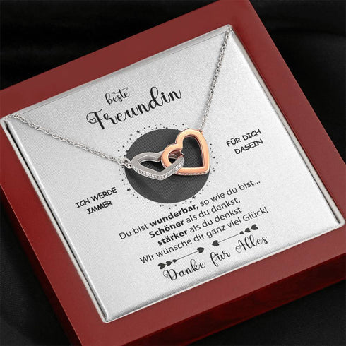 Divesart - Herzen Halskette - An meine beste Freundin