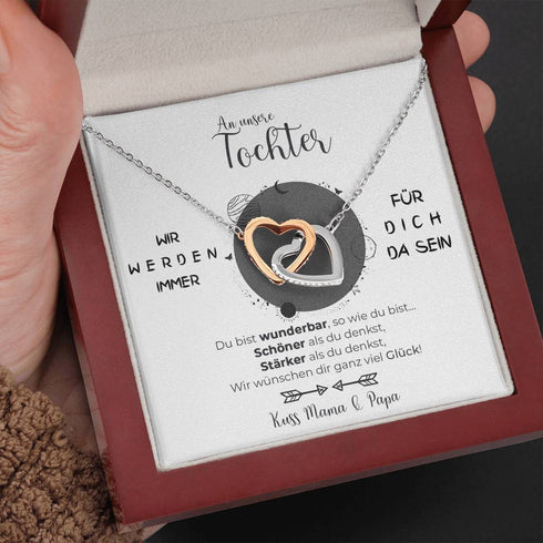 Halskette - An unsere Tochter von Mama & Papa