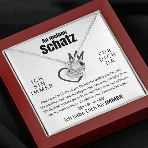 Weißgold Halskette - An meinen Schatz - Für Immer