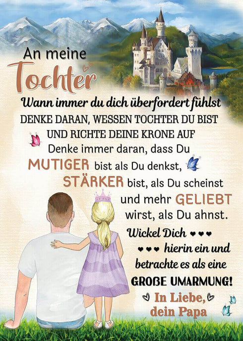 Divesart - Decke vom Vater an die Tochter - "Meine Prinzessin"
