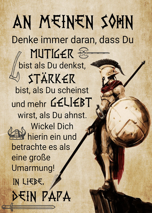 Divesart - Decke vom Vater an den Sohn - "Mein Ritter"