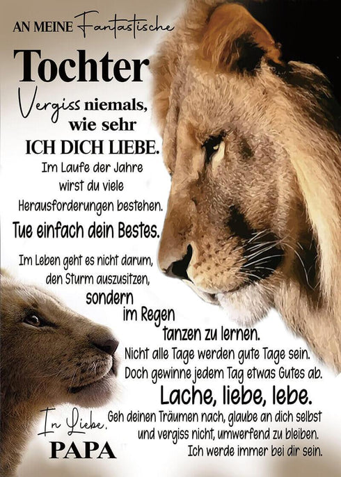 Divesart - Decke vom Vater an die Tochter - "Ich bin immer bei dir"