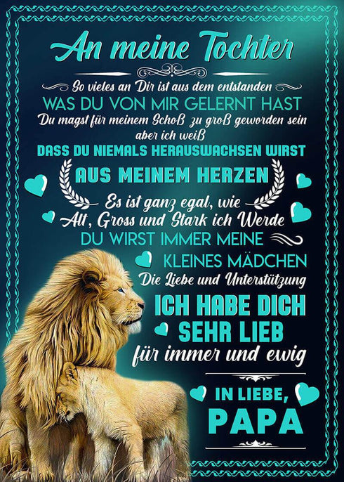 Divesart - Decke vom Vater an die Tochter - "Zuverlässige Schulter"