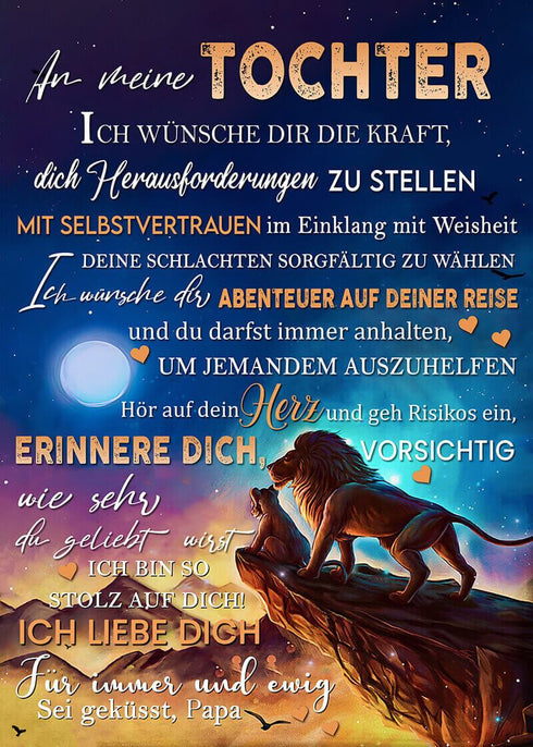 Divesart - Decke vom Vater an die Tochter - "Kreis des Lebens"