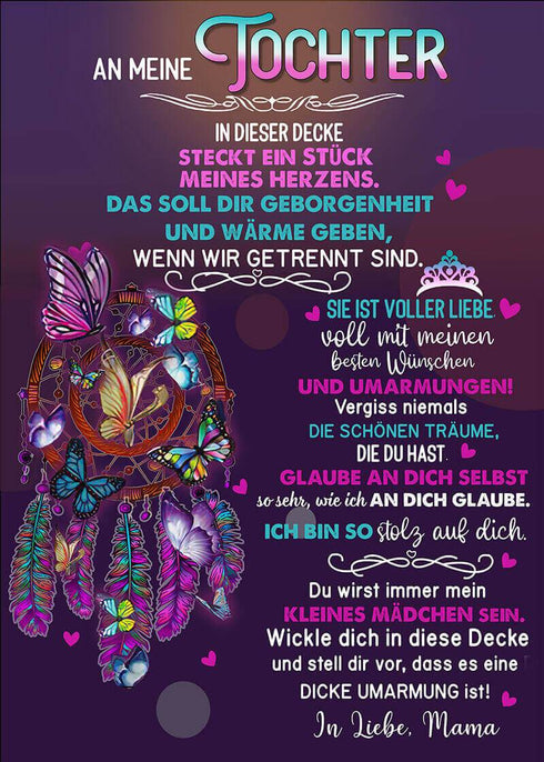 Divesart - Decke vom Vater an die Tochter - "Träume, die uns Flügel verleihen"