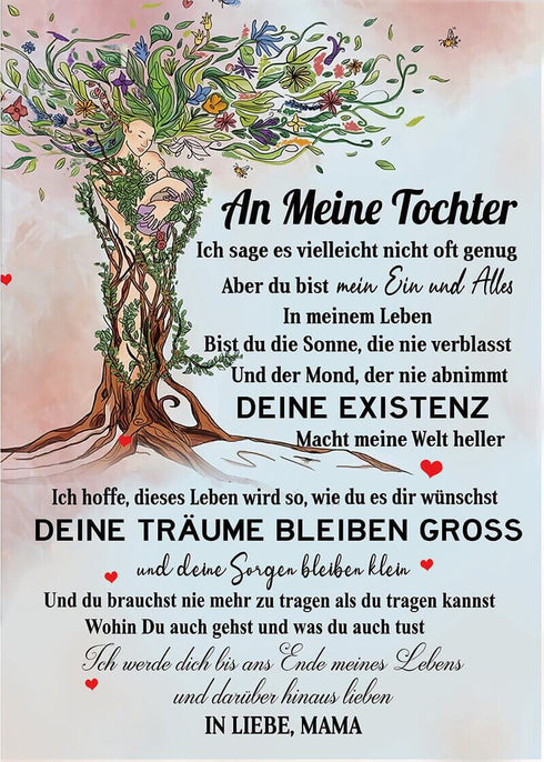 Divesart - Decke von Mutter zu Tochter - "Baum des Lebens"