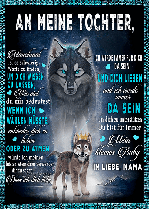 Divesart - Decke von Mutter zu Tochter - "Tapferes Herz"
