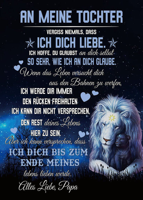 Divesart - Decke vom Vater an die Tochter - "Die Tiefe der Zärtlichkeit in dir"